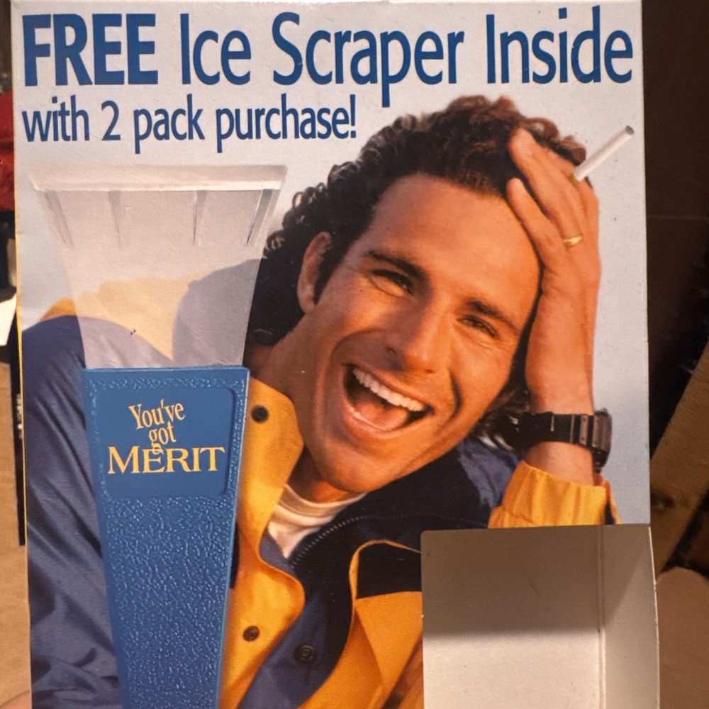 Ice scraper Merit Cigarettes YOU'VE GOT MERIT Hand Held New Old Stock